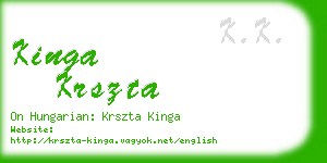 kinga krszta business card